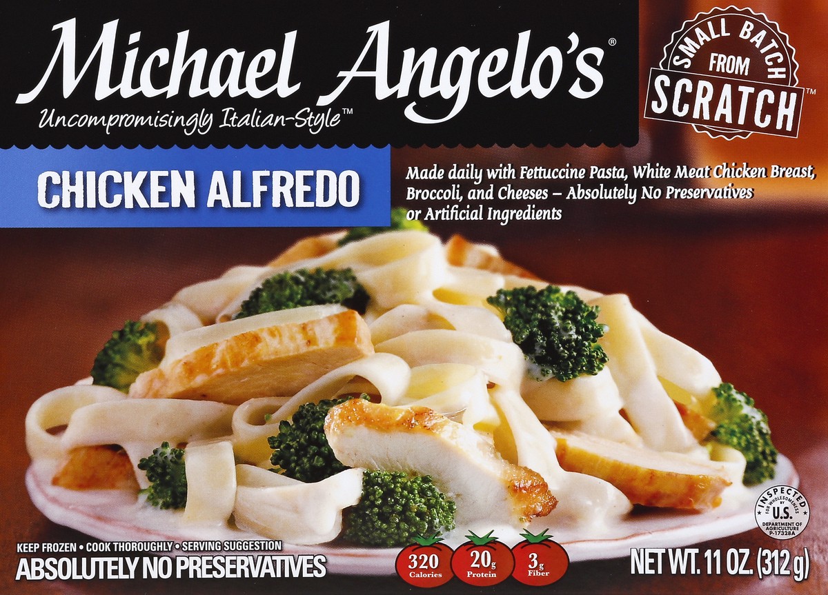 slide 1 of 5, Michael Angelo's Chicken Alfredo 11 oz, 11 oz