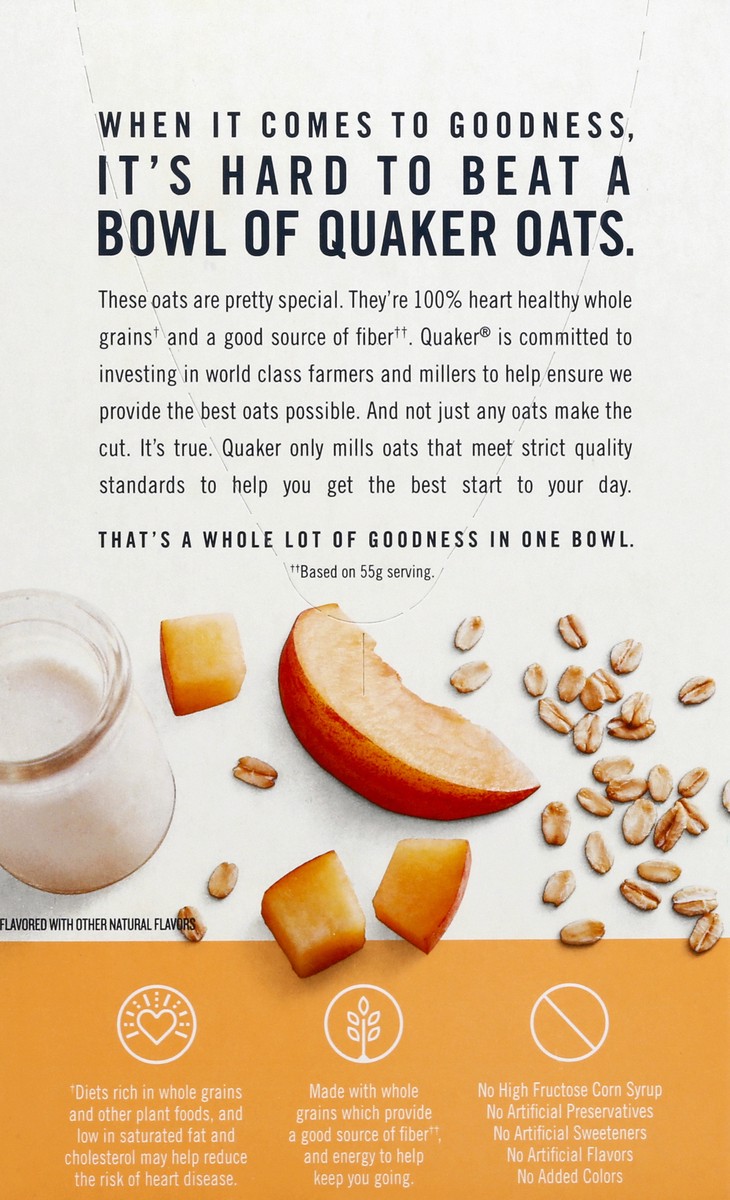 slide 3 of 10, Quaker Peaches & Cream Instant Oatmeal 10Pk, 10 ct