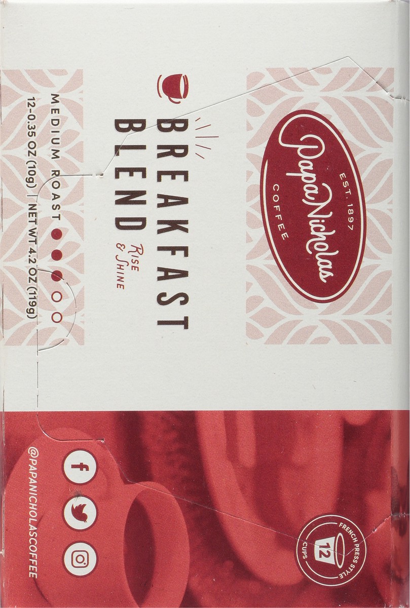 slide 10 of 10, PapaNicholas Coffee Medium Roast Breakfast Blend Coffee - 12 ct, 12 ct