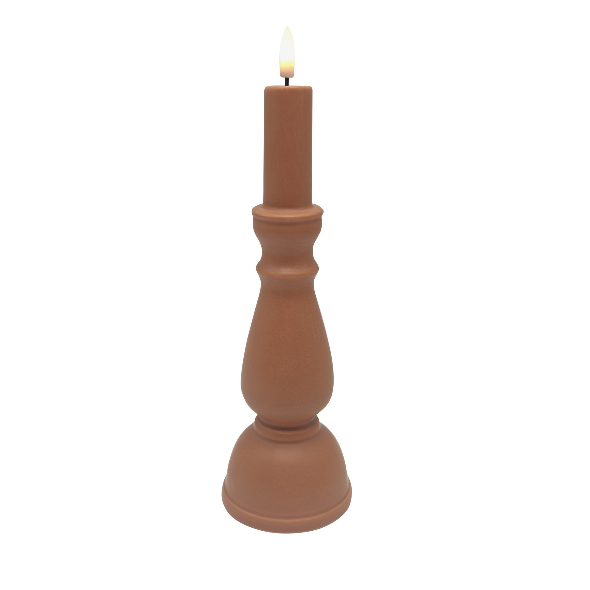 slide 3 of 3, 10" Led Ceramic Taper Candle By Ashland, 10 in