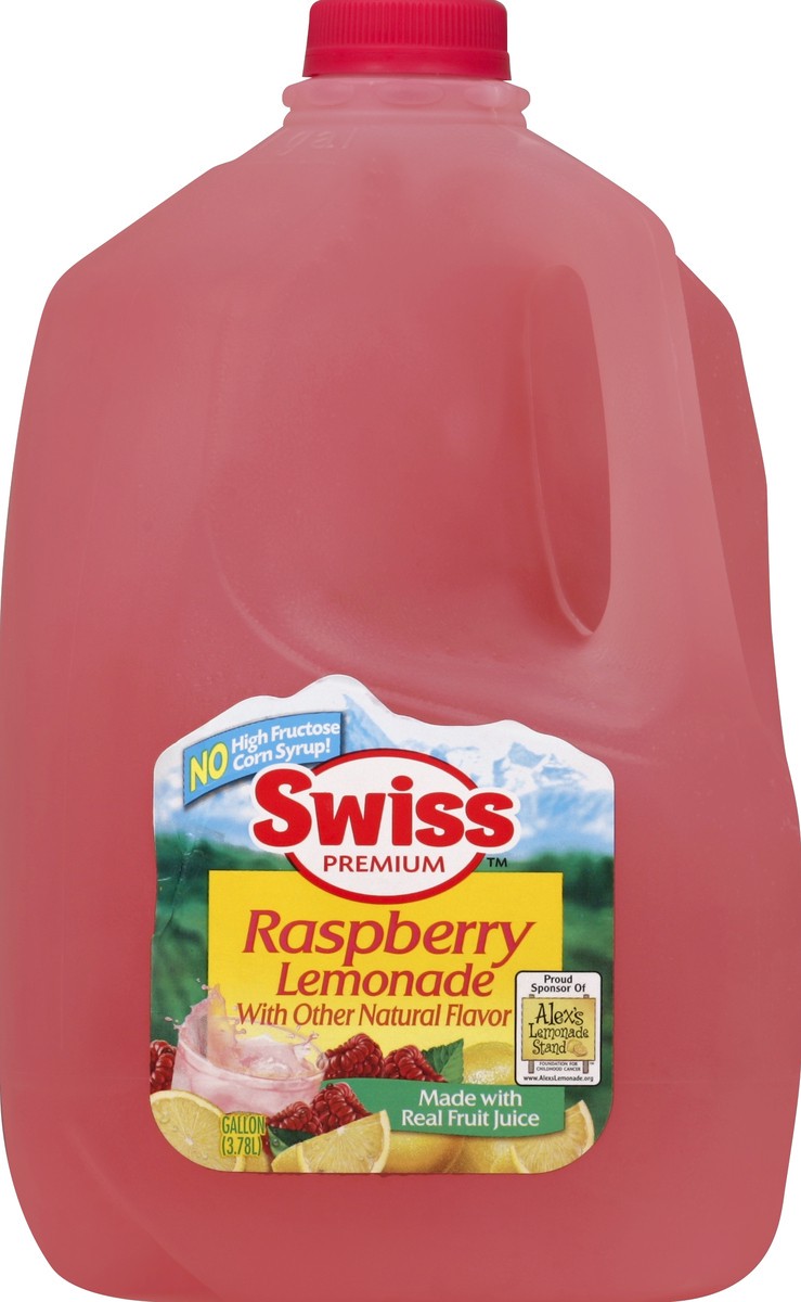 slide 3 of 5, Swiss Premium Raspberry Lemonade - 1 Gallon Plastic Jug - 1 gal, 1 gal