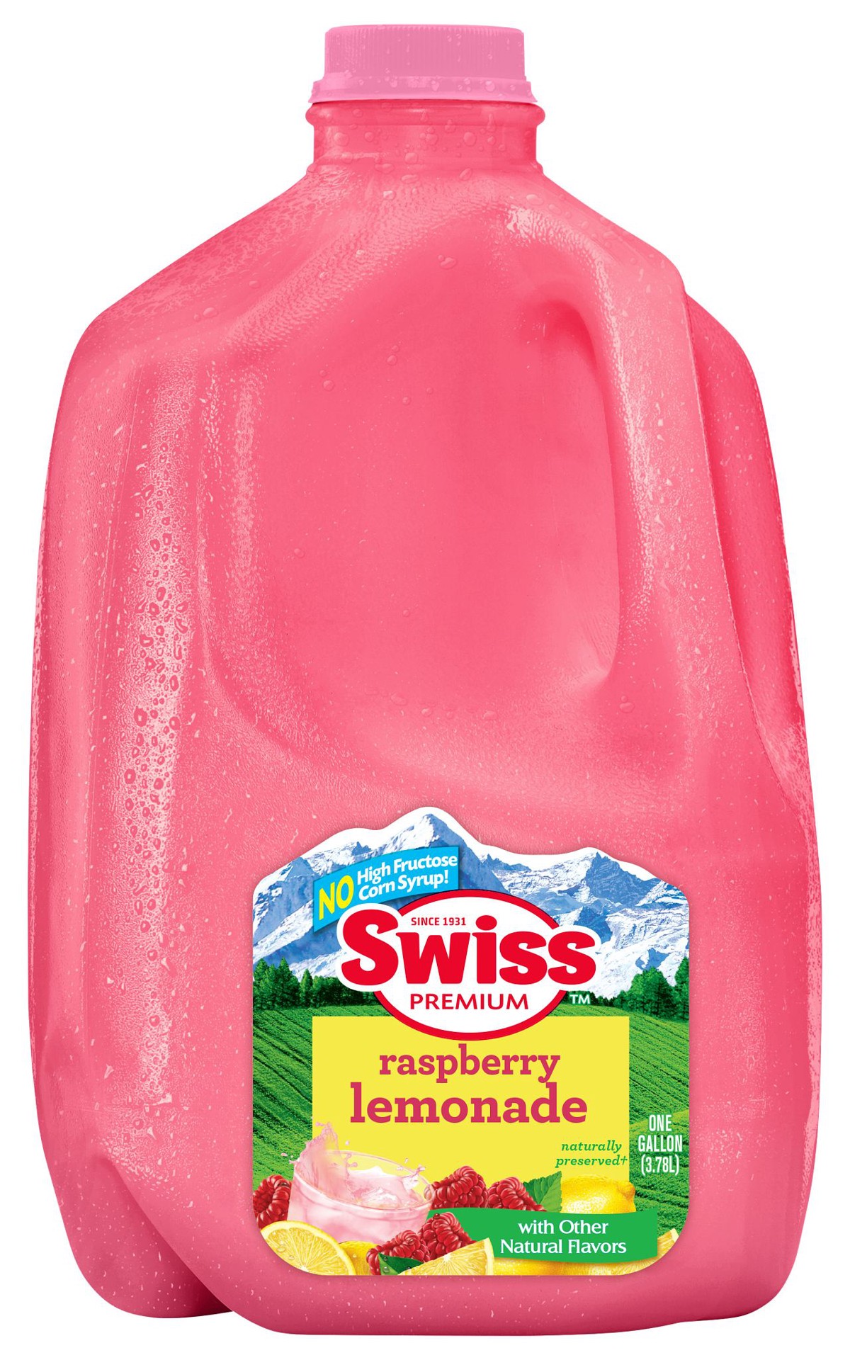 slide 1 of 5, Swiss Premium Raspberry Lemonade - 1 Gallon Plastic Jug - 1 gal, 1 gal