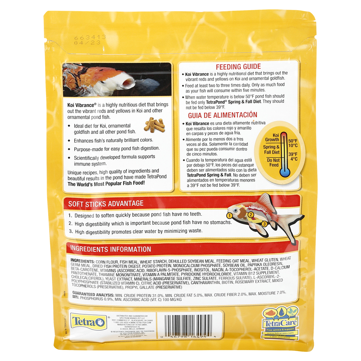 slide 11 of 17, Tetra Pond Koi Vibrance Fish Food, 1.43 lb