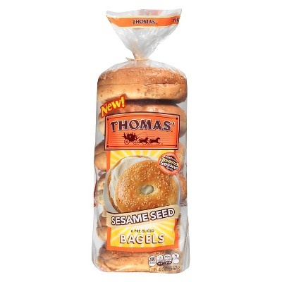 slide 1 of 1, Thomas' Sesame Seed Bagels, 6 ct; 20 oz