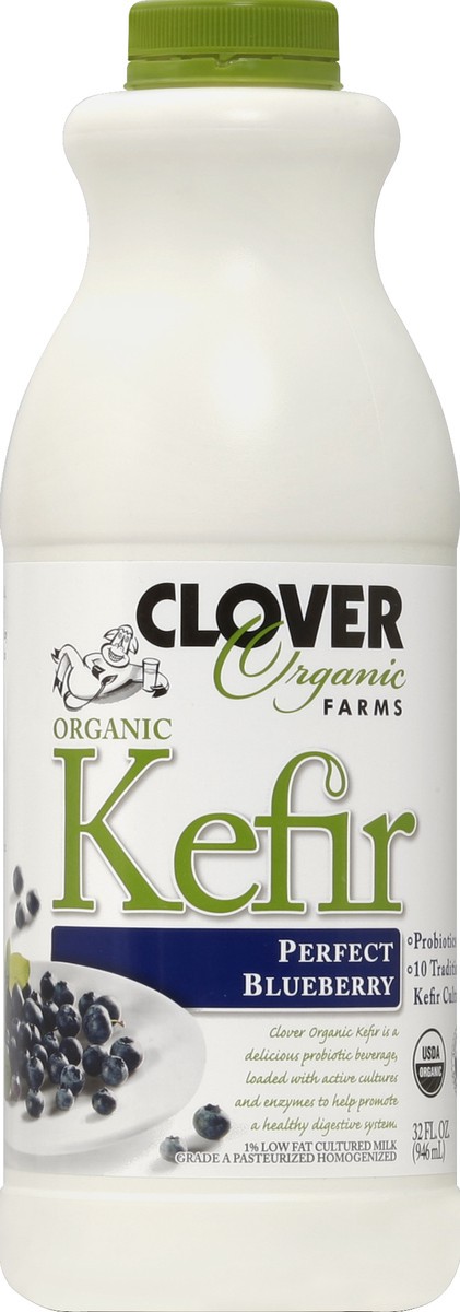 slide 4 of 4, Clover Kefir, Perfect Blueberry, 32 oz