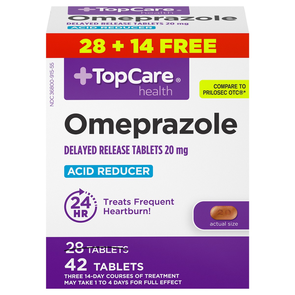 slide 8 of 13, Topcare Omeprazole Tablets Bonus, 42 ct