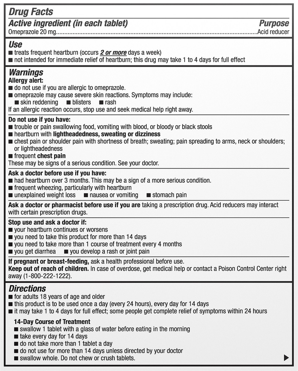 slide 13 of 13, Topcare Omeprazole Tablets Bonus, 42 ct