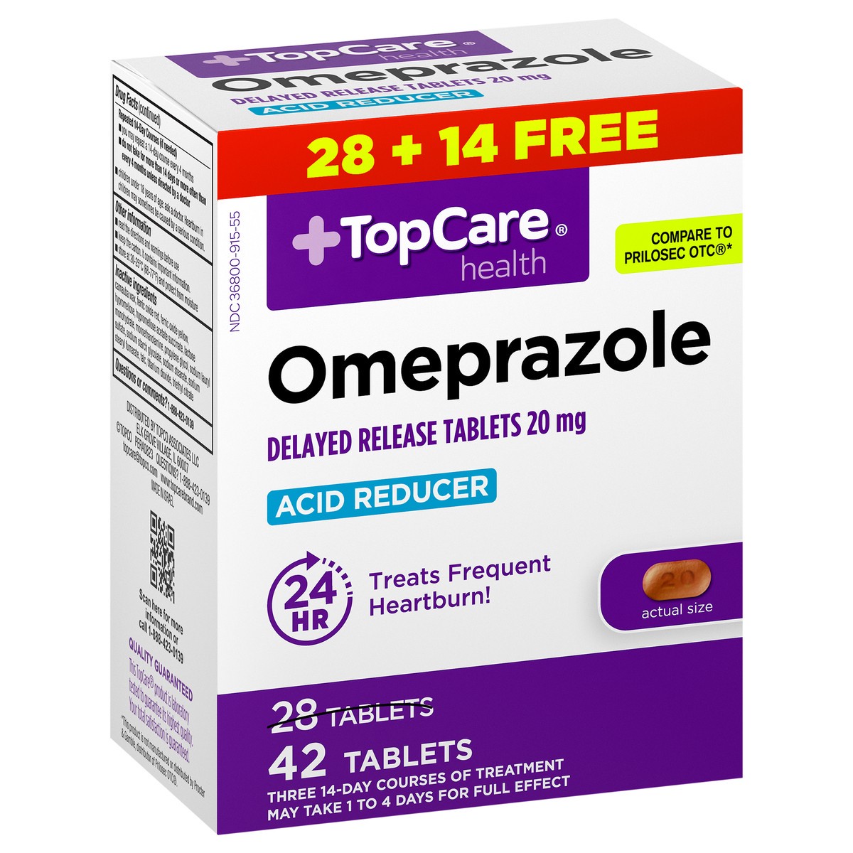 slide 11 of 13, Topcare Omeprazole Tablets Bonus, 42 ct