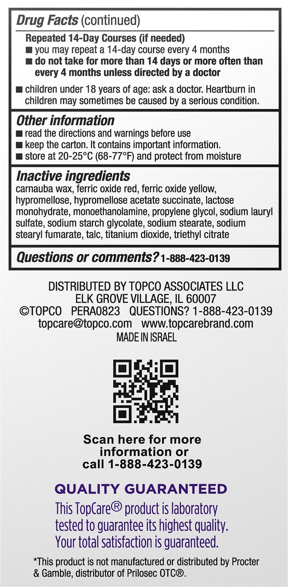 slide 10 of 13, Topcare Omeprazole Tablets Bonus, 42 ct