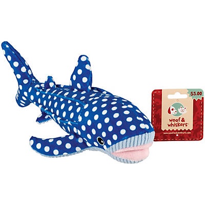 slide 1 of 1, Woof and Whiskers Whale Shark Plush Dog Toy, 1 ct