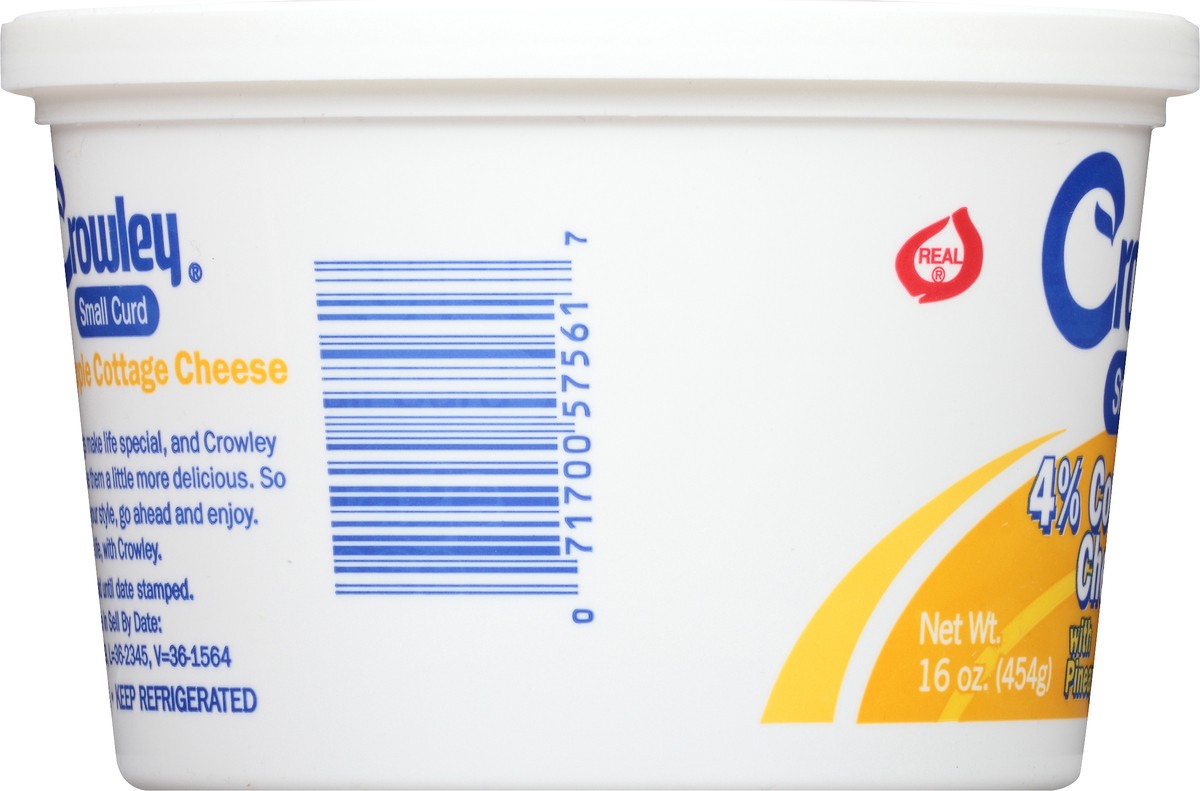 slide 5 of 8, Crowley Cottage Cheese with Pineapple, 16 oz, 16 oz