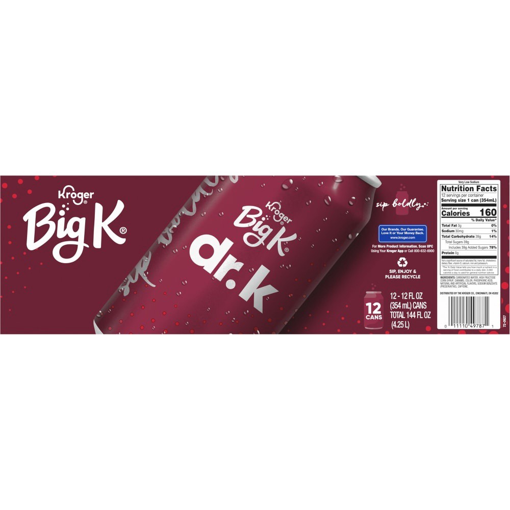 slide 3 of 4, Big K Dr. K Soda - 12 ct; 12 fl oz, 12 ct; 12 fl oz