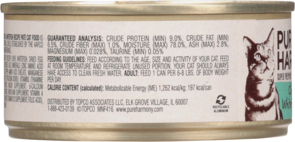 slide 2 of 15, Pure Harmony Pate Grain Free Super Premium Chicken & Whitefish Recipe Cat Food 5.5 oz, 5.5 oz