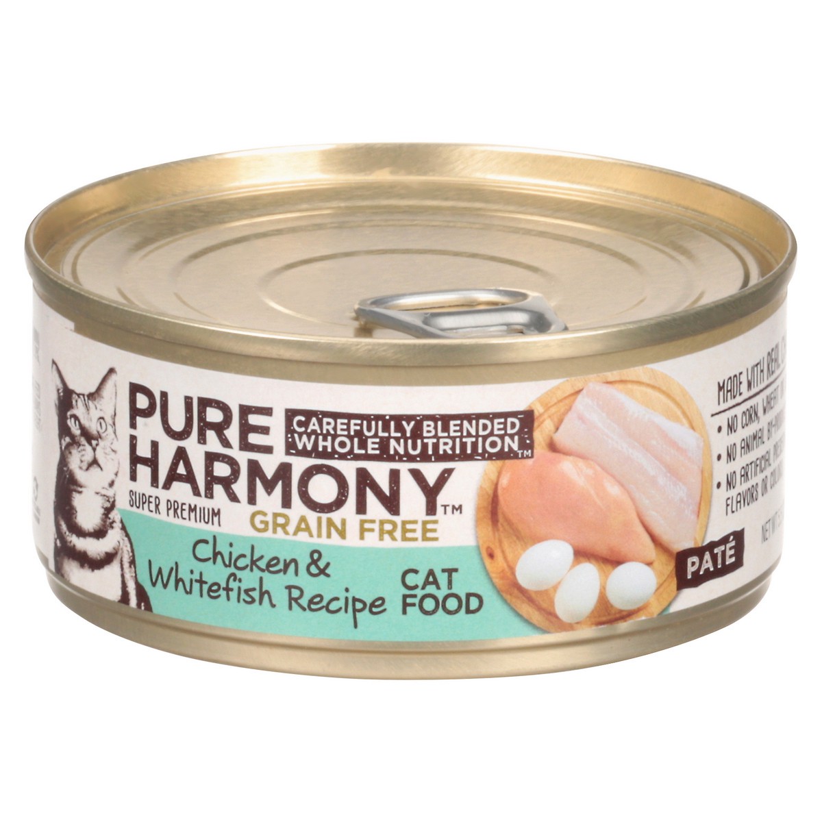 slide 5 of 15, Pure Harmony Pate Grain Free Super Premium Chicken & Whitefish Recipe Cat Food 5.5 oz, 5.5 oz