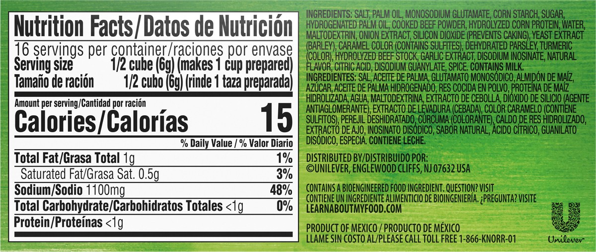 slide 8 of 9, Knorr Bouillon Cubes Beef Flavor Bouillon/Caldo de Res, 3.1 oz,, 8 Ct , 8 ct; 3.1 oz