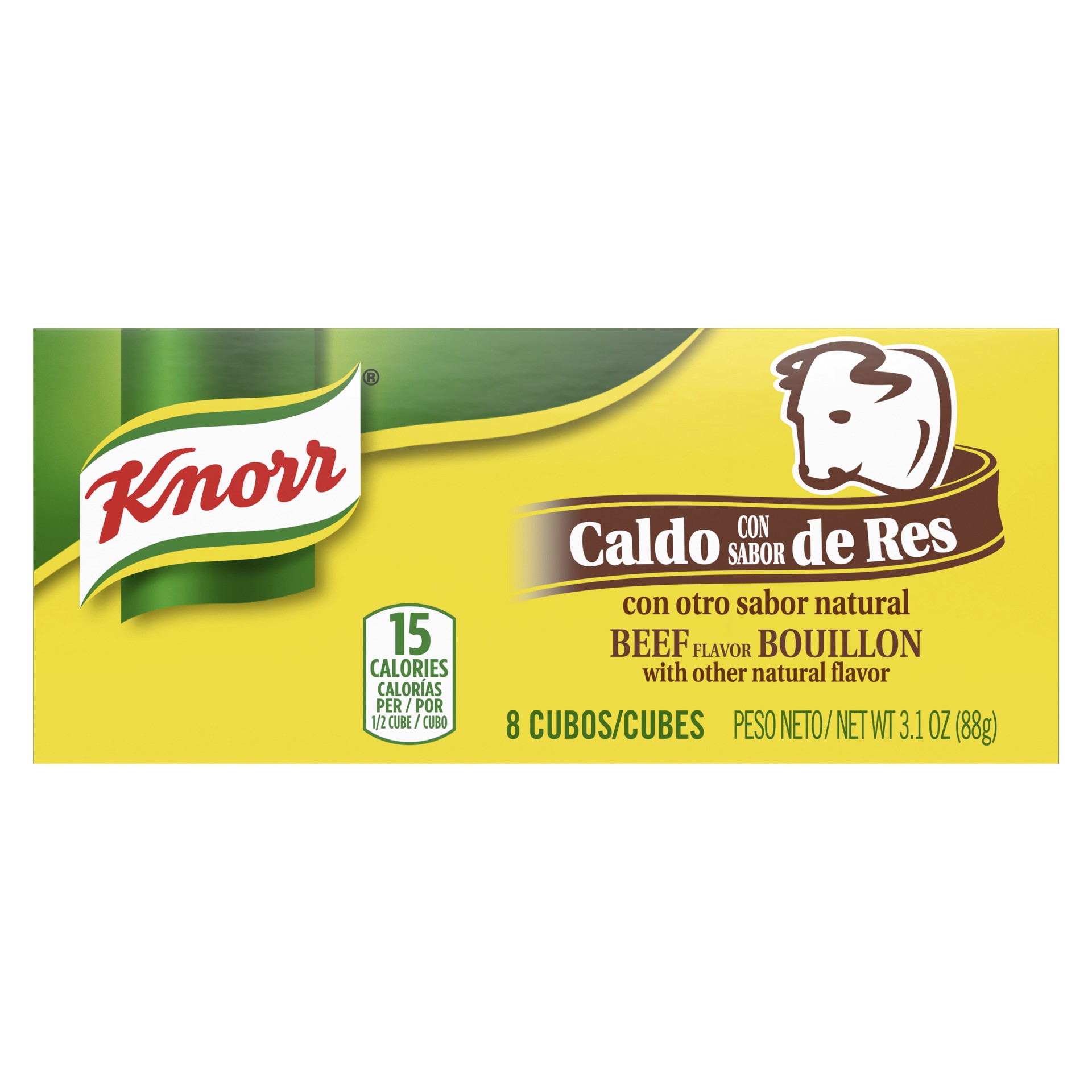 slide 1 of 9, Knorr Bouillon Cubes Beef Flavor Bouillon/Caldo de Res, 3.1 oz,, 8 Ct , 8 ct; 3.1 oz