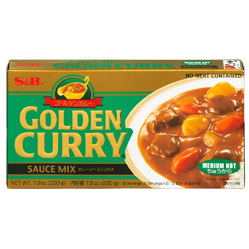 slide 1 of 1, S&B Medium Hot Golden Curry Sauce Mix, 8.4 oz