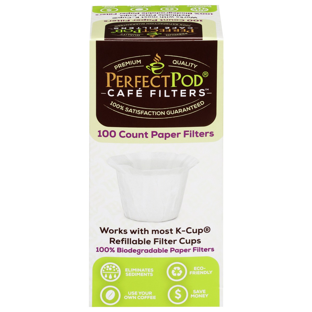 slide 1 of 9, Perfect Pod Cafe Filter Cups - 100 ct, 100 ct