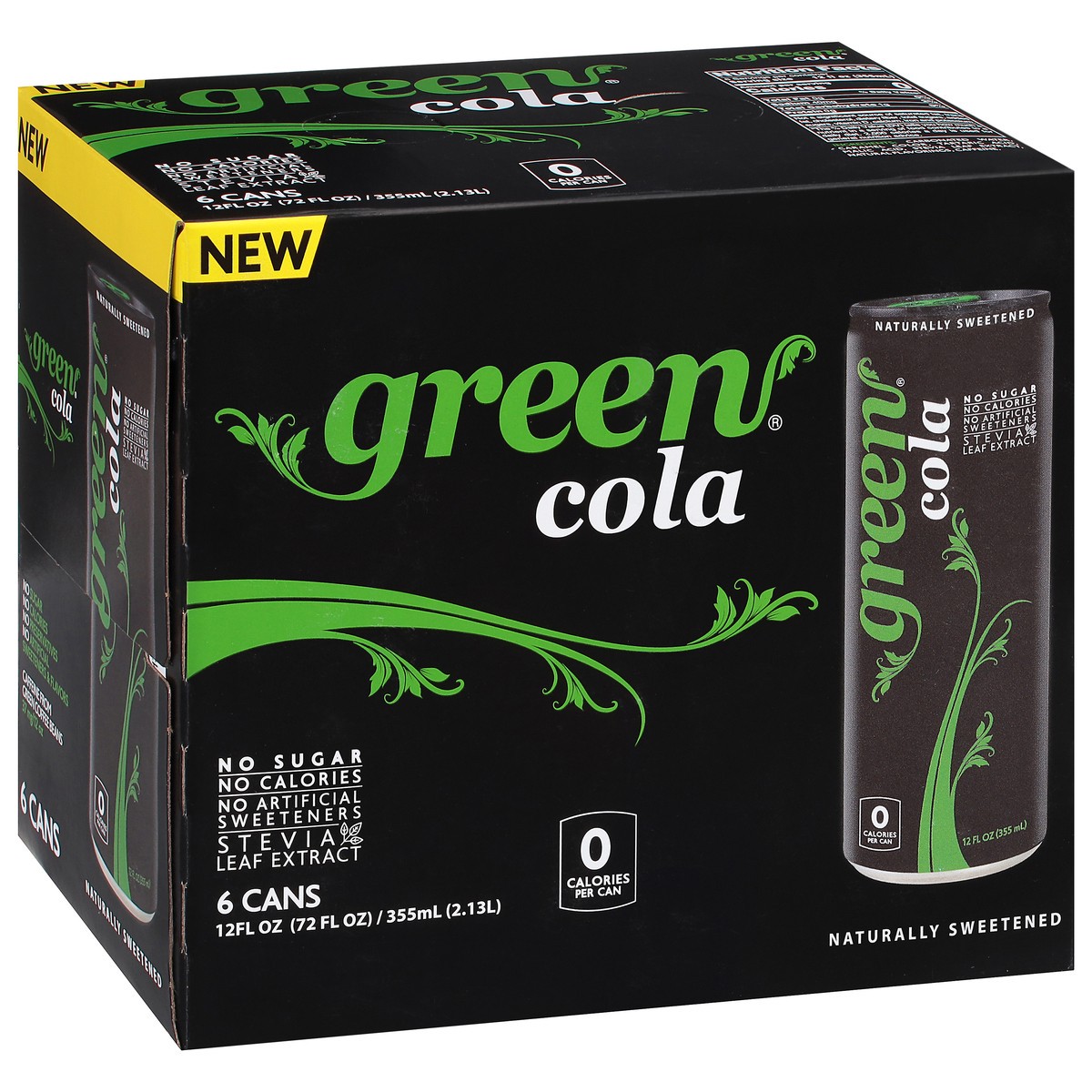 slide 3 of 13, Green Cola Soda 6 Can - 6 ct, 6 ct