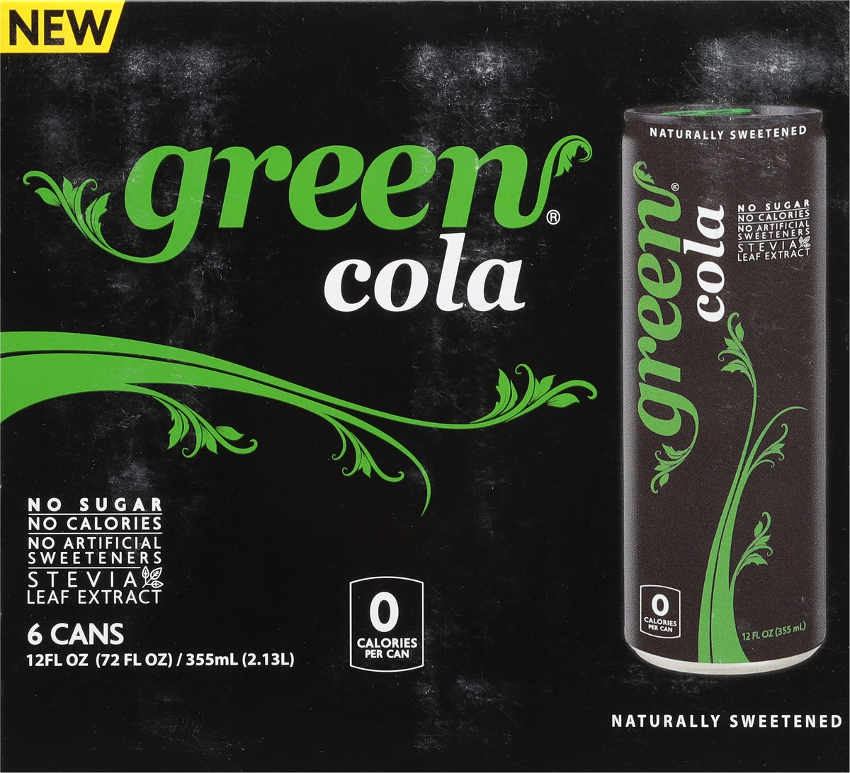slide 5 of 13, Green Cola Soda 6 Can - 6 ct, 6 ct