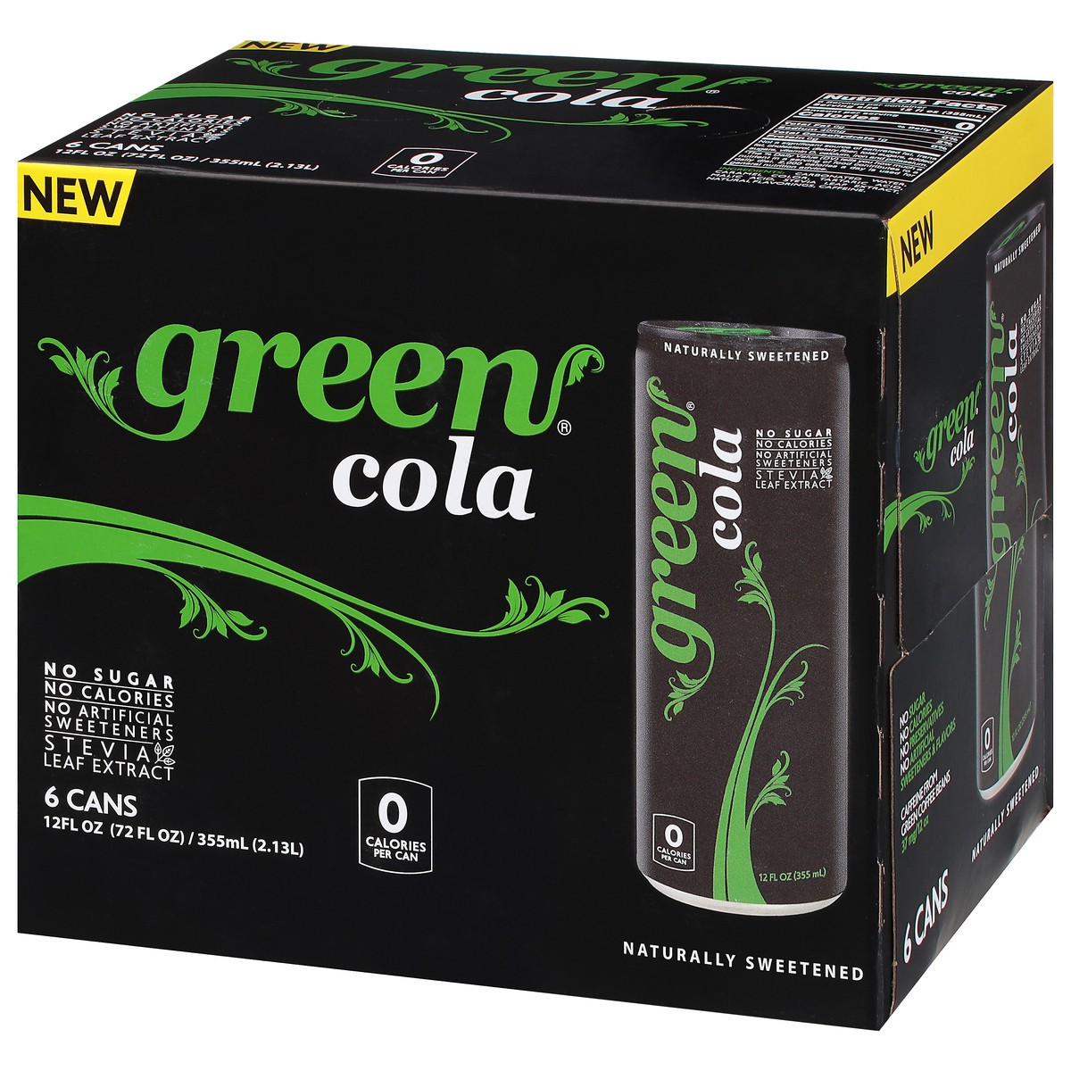 slide 6 of 13, Green Cola Soda 6 Can - 6 ct, 6 ct