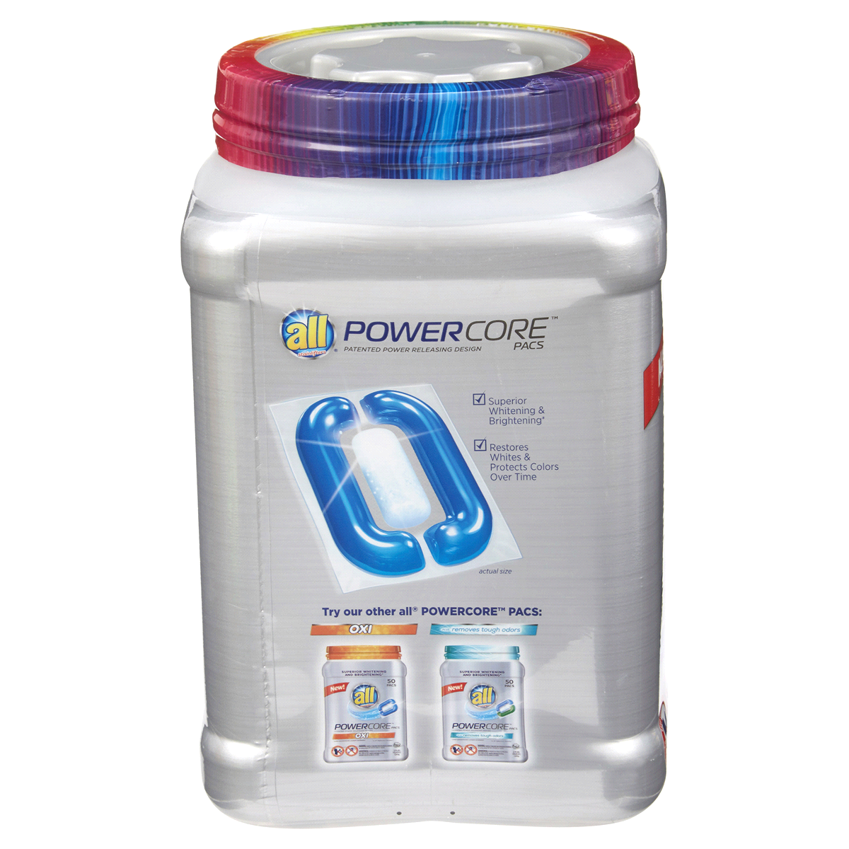 slide 4 of 11, All Powercore Color Protector Laundry Detergent, 50 ct