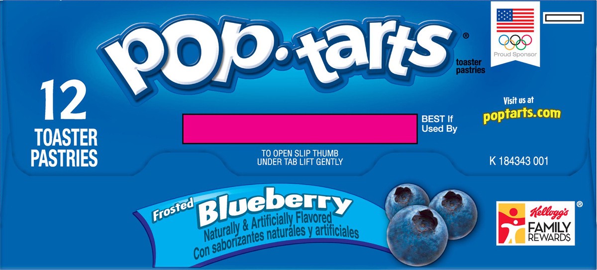 slide 5 of 10, Pop-Tarts Frosted Blueberry Toaster Pastries 12 ea, 12 ct