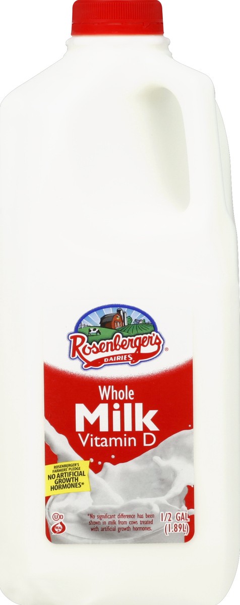 slide 3 of 4, Rosenberger's Whole Vitamin D Milk, 1/2 qt