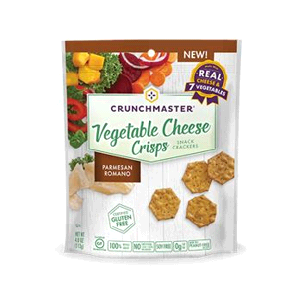 slide 1 of 1, Crunchmaster White Cheddar Vegetable Cheese Crisps, 3.54 oz