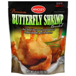 Wholey Premium Breaded Butterfly Shrimp 10 oz