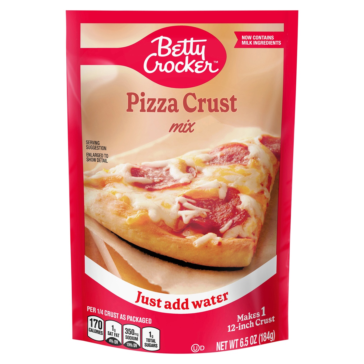 slide 1 of 1, Betty Crocker Pizza Crust Mix, 6.5 oz, 1 - 12" Crust , 6.5 oz
