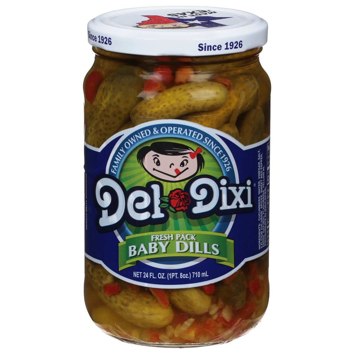 slide 5 of 13, Del-Dixi Baby Dills Pickles Fresh Pack 24 fl oz, 24 fl oz