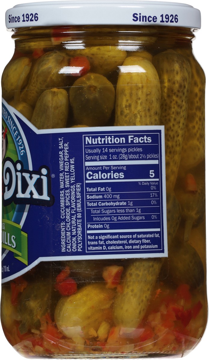 slide 12 of 13, Del-Dixi Baby Dills Pickles Fresh Pack 24 fl oz, 24 fl oz