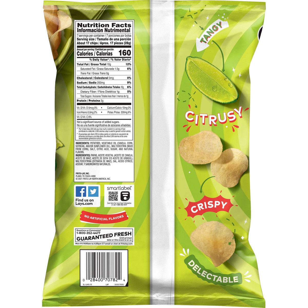 slide 3 of 4, Lay's Potato Chips, Lemon, 7 oz