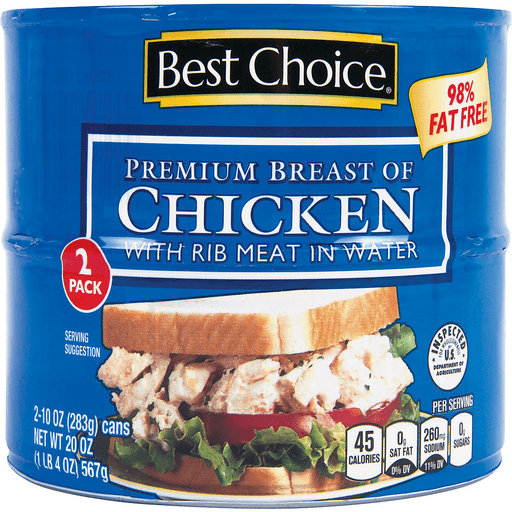 slide 1 of 1, Best Choice Premium Breast Of Chicken In Water, 20 oz