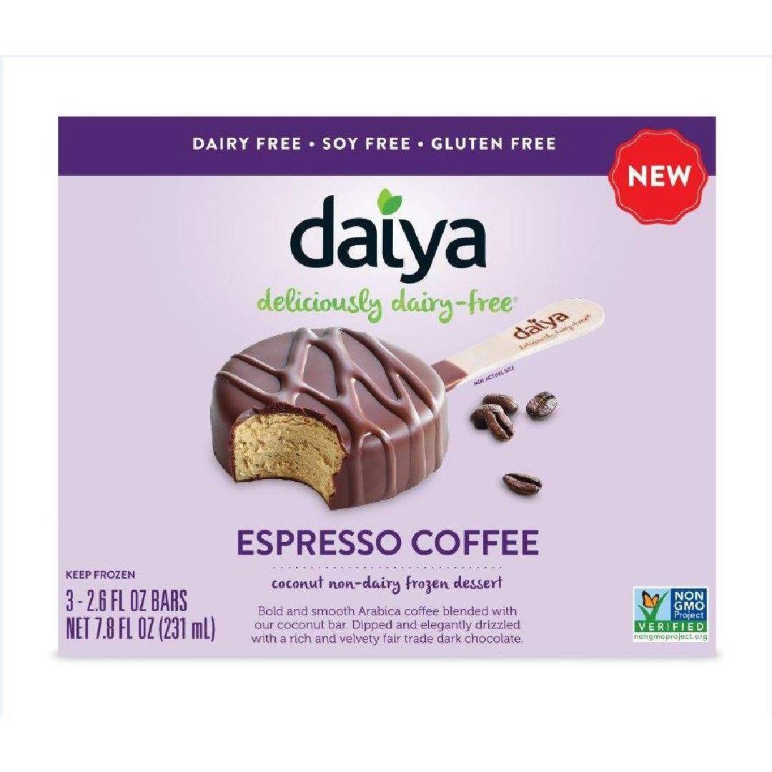 slide 1 of 3, Daiya Dairy Free Espresso Bars, 3 ct