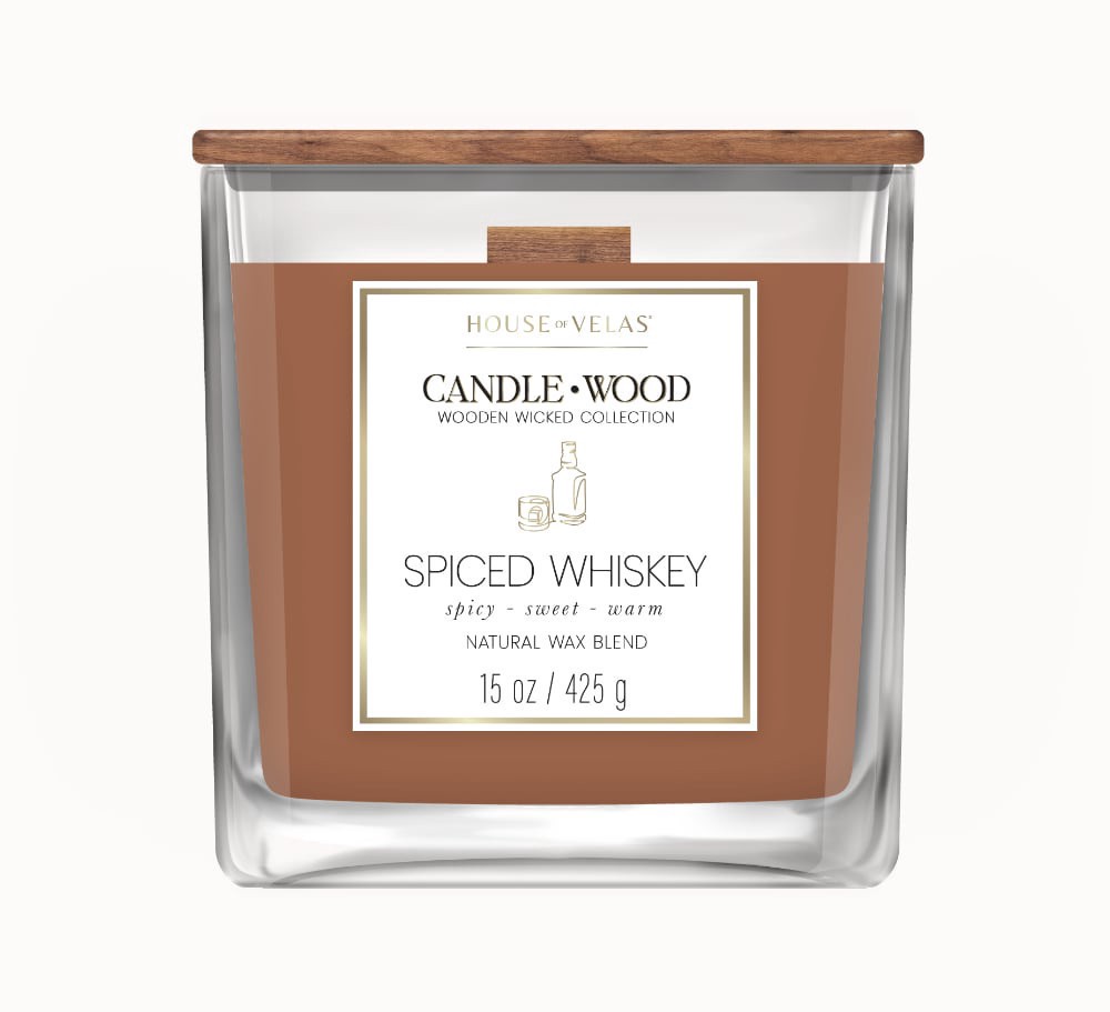 slide 1 of 1, House of Velas® Jar Candle Spiced Whiskey, 15 oz