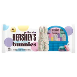 Hershey's Cookies 'n' Creme Polka Dot Bunnies, Easter Candy Pack, 1.2 oz (6 Count)