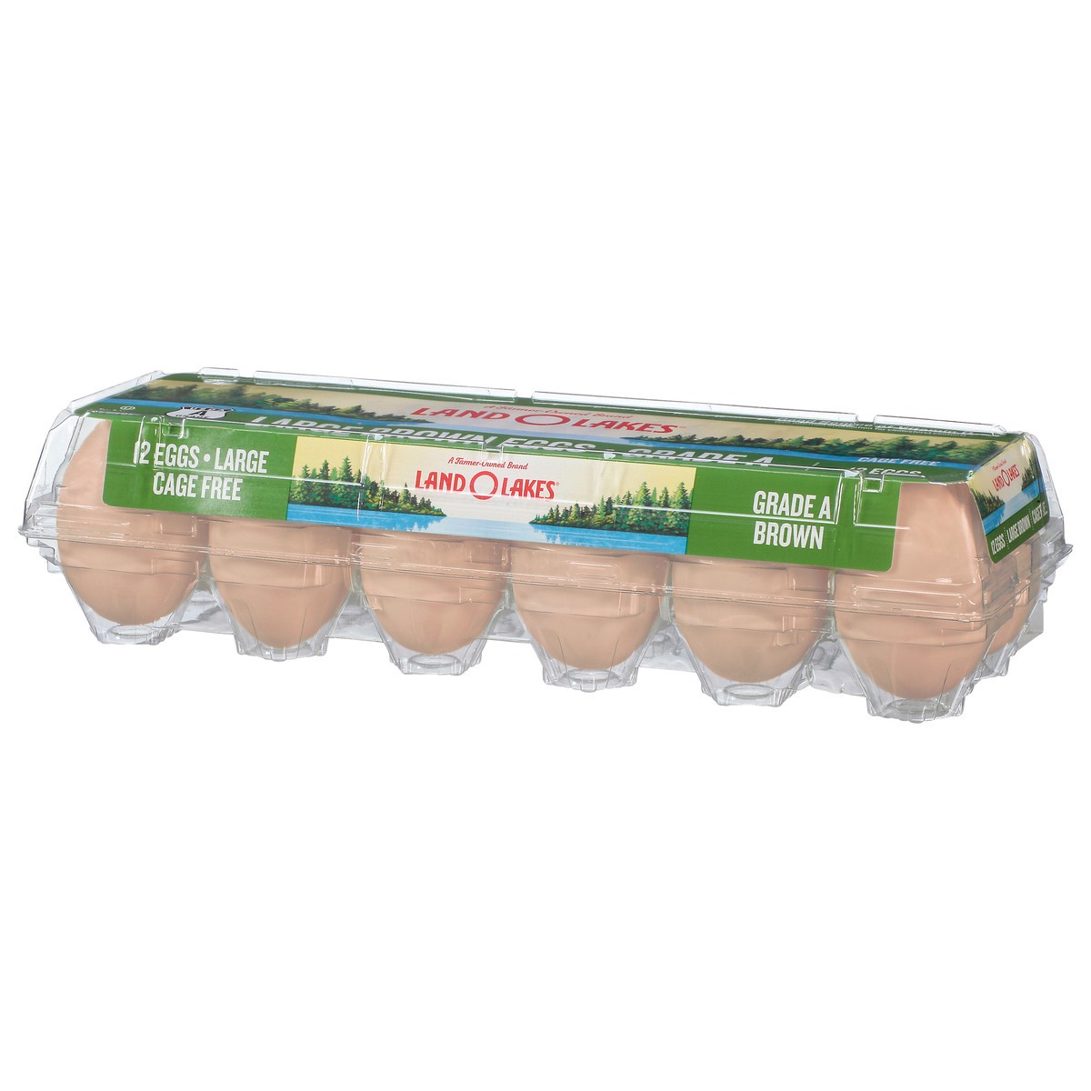 slide 8 of 9, Land O'Lakes Large Brown Cage Free Eggs, 12 Count, 12 ct