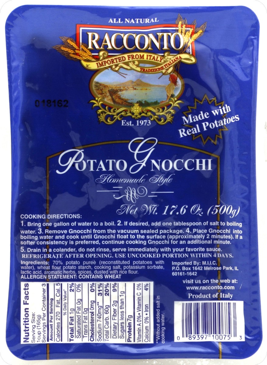 slide 1 of 5, Racconto Potato Gnocchi, 17.6 oz