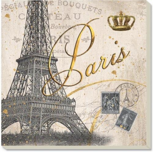 slide 1 of 1, Counter Art Meet Me In Paris Coaster - 4 Pack - Gold, 1 ct