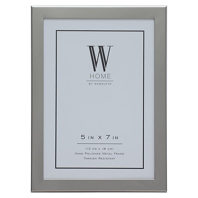 slide 1 of 1, W Home Plain Border Picture Frame - Silver, 5 in x 7 in