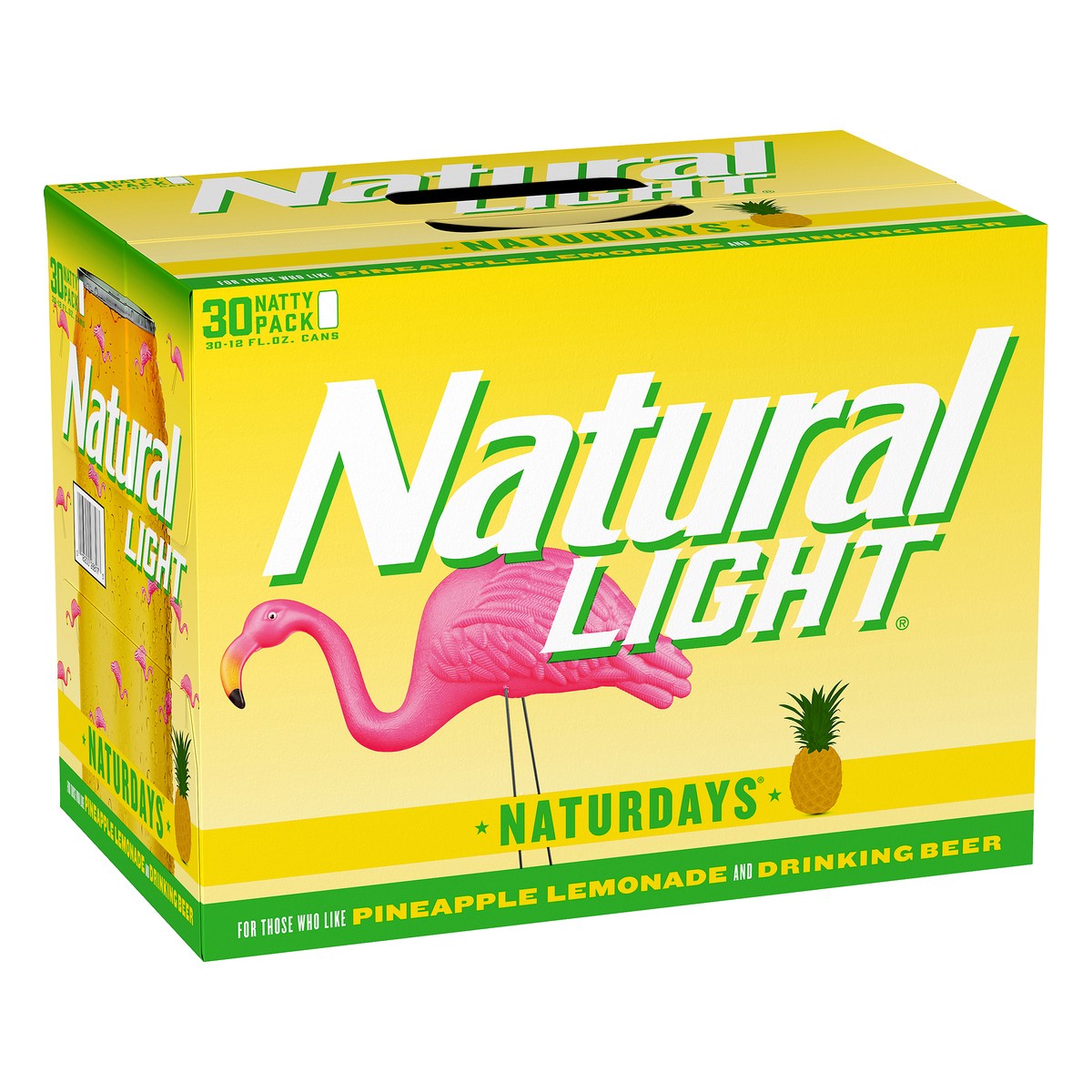 slide 6 of 8, Natural Light Naturdays Pineapple Lemonade Beer, 30 Pack 12 fl. oz. Cans, 4.2% ABV, 30 ct; 12 oz