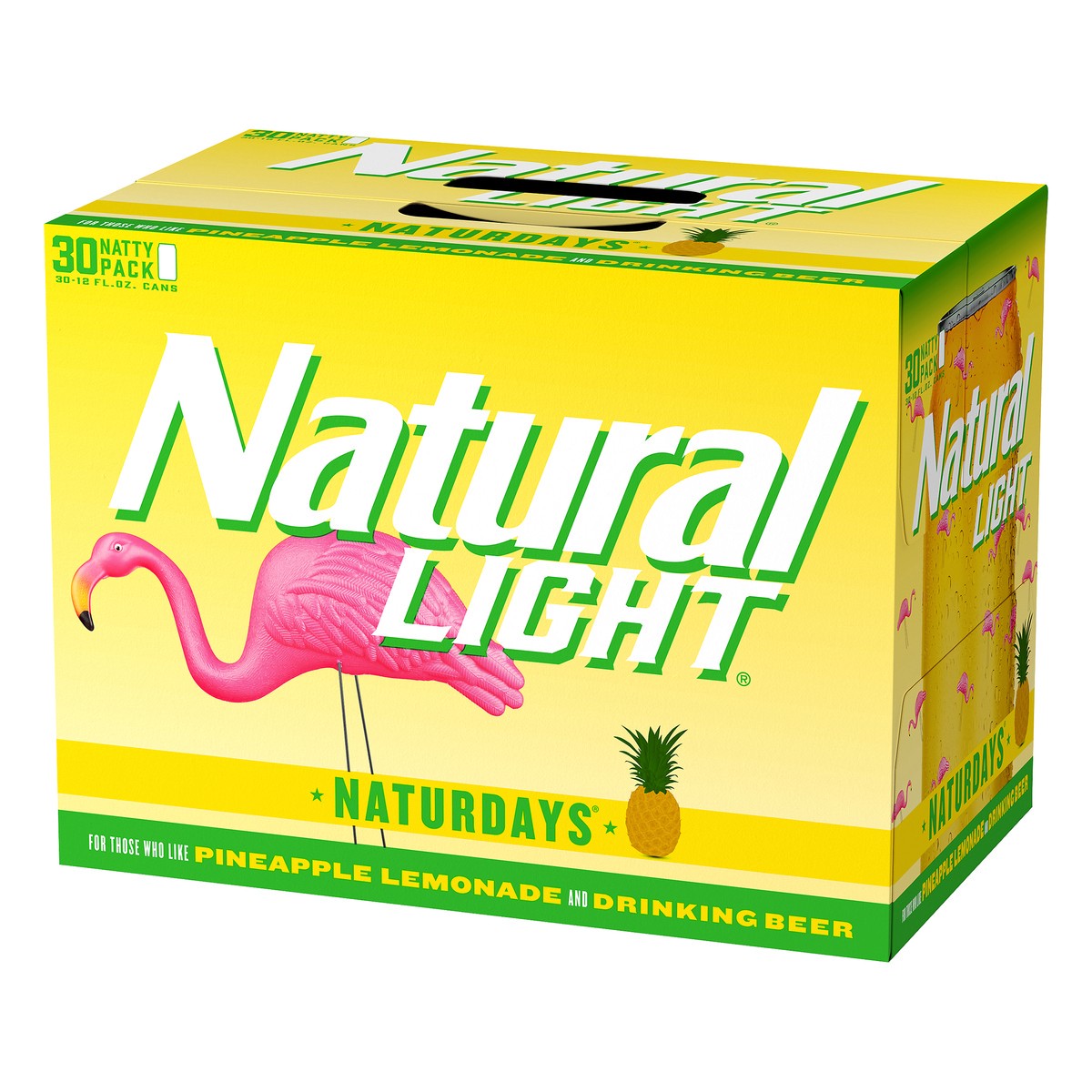 slide 8 of 8, Natural Light Naturdays Pineapple Lemonade Beer, 30 Pack 12 fl. oz. Cans, 4.2% ABV, 30 ct; 12 oz