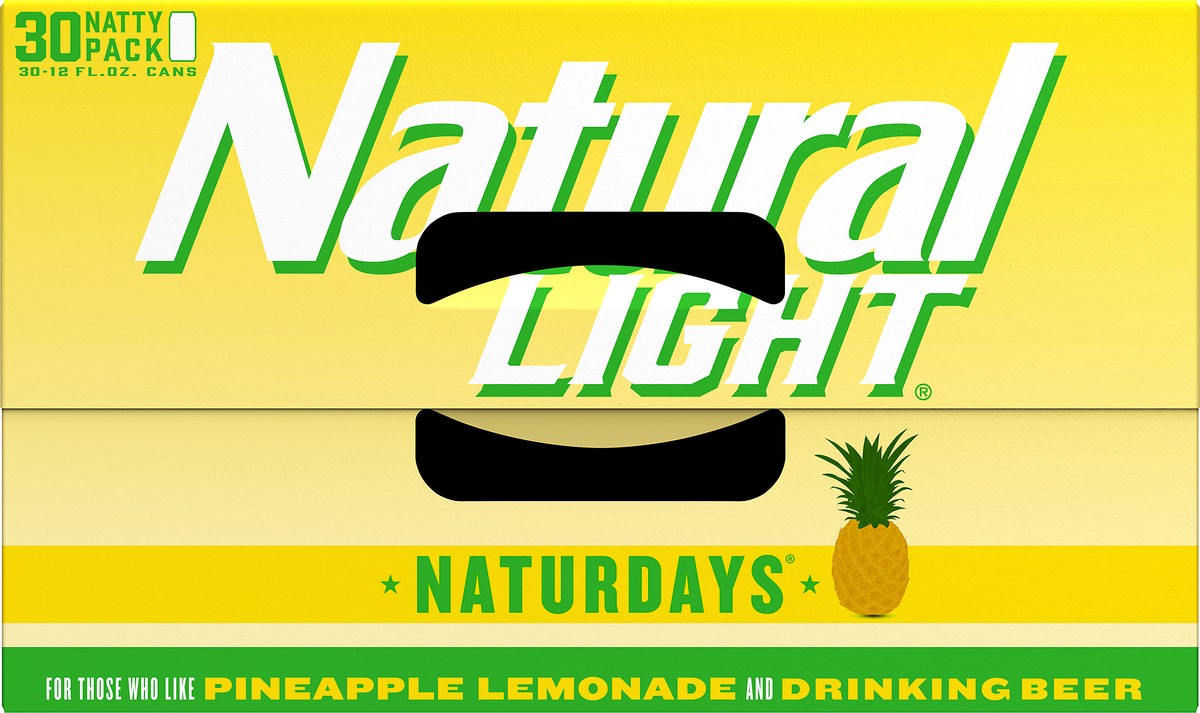 slide 7 of 8, Natural Light Naturdays Pineapple Lemonade Beer, 30 Pack 12 fl. oz. Cans, 4.2% ABV, 30 ct; 12 oz