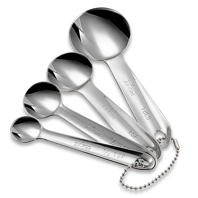 slide 1 of 1, All-Clad Stainless Steel Measuring Spoons, 4 ct