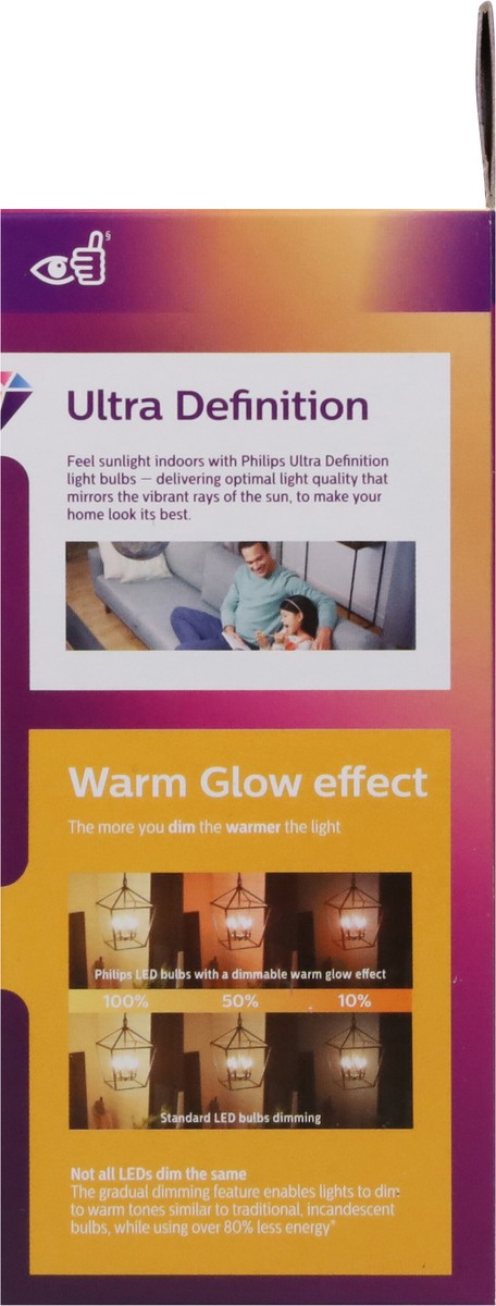 slide 8 of 9, Philips 5-Watt (60-Watt) Globe G16.5 Led Light Bulbs, 2 ct