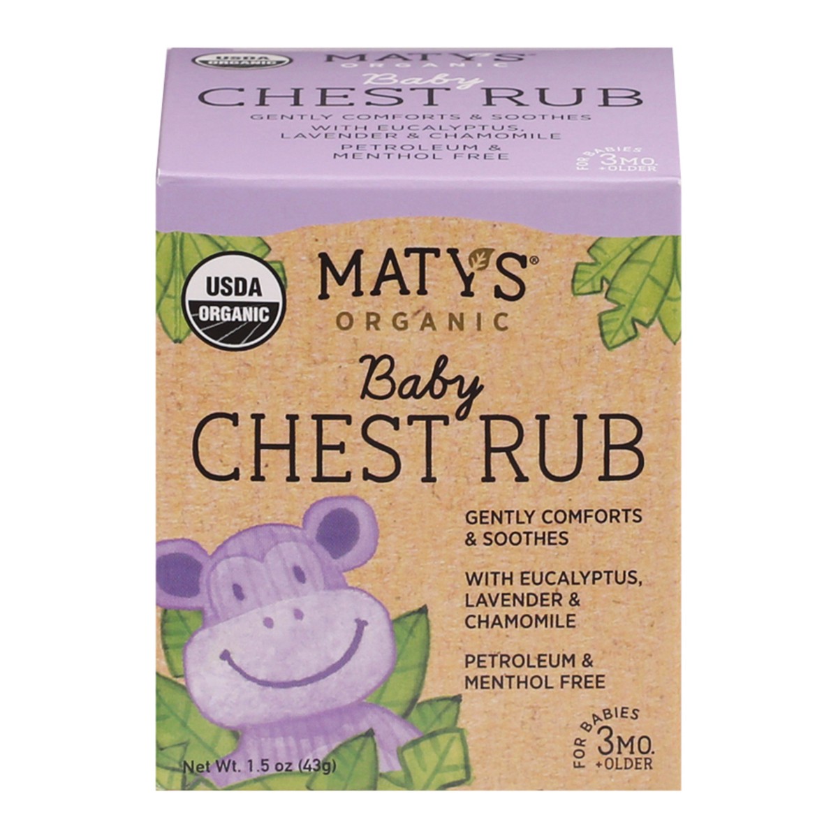 slide 1 of 13, Maty's Organic Baby Chest Rub 1.5 oz, 1.5 oz