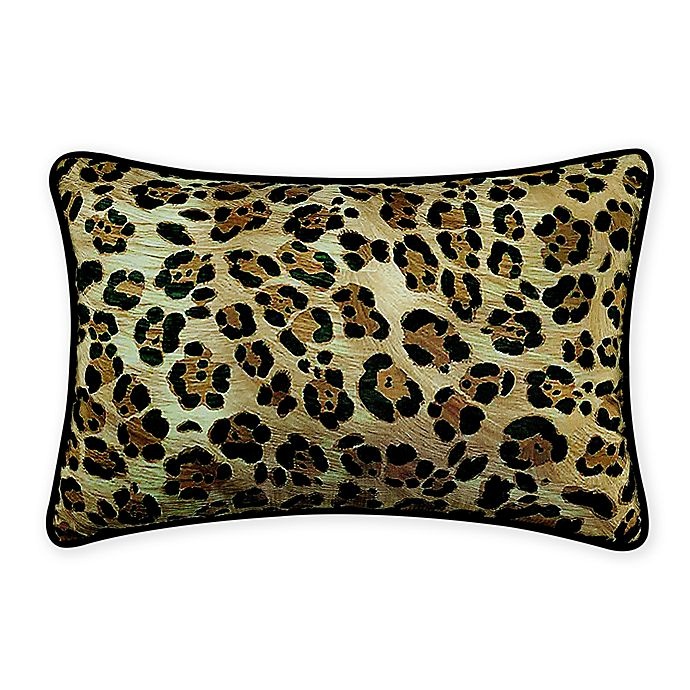 slide 1 of 1, Robert Graham Leopard Print Oblong Throw Pillow - Taupe, 1 ct