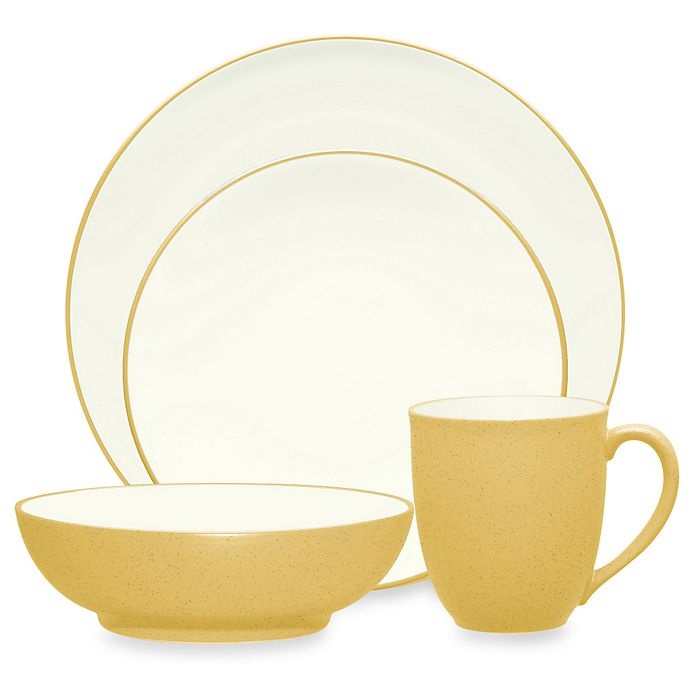 slide 1 of 1, Noritake Colorwave Coupe Place Setting - Mustard, 4 ct